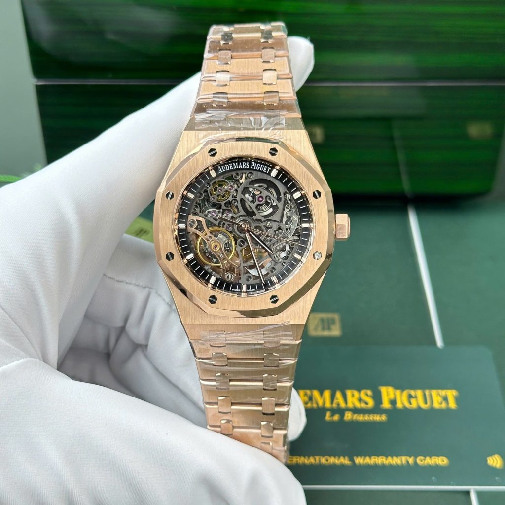 Audemars Piguet Royal Oak 15407 Rose Gold Skeleton Dial 41mm 1