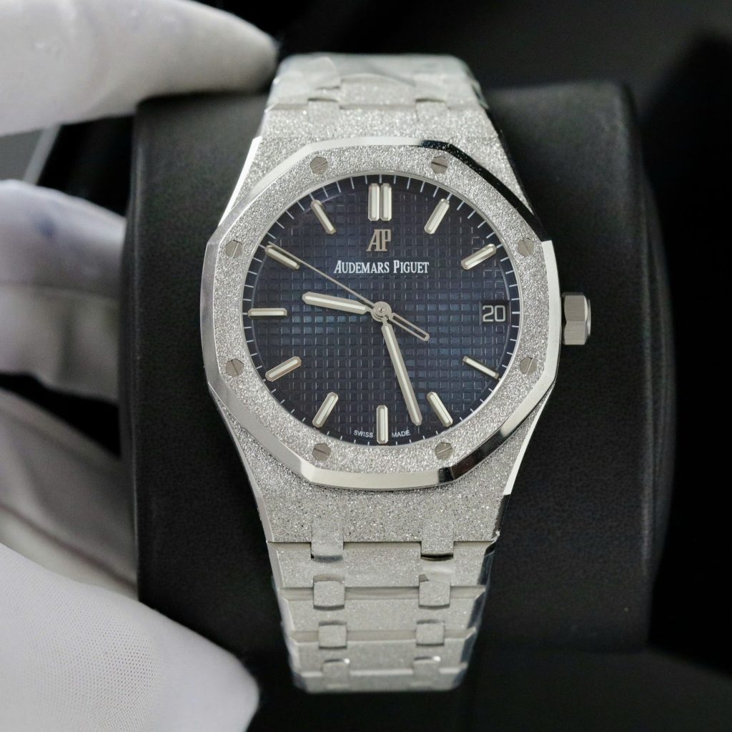 Audemars Piguet Royal Oak 15500ST Frosted Gold Blue Dial 41mm 1