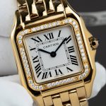 Cartier Panthere WJPN0015 Gold Zircon Bezel 27x37mm
