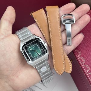 Cartier Santos De Cartier WSSA0062 Green Dial 39.8mm
