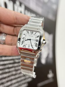 Cartier Santos WSSA0018 White Dial 39.8mm