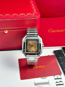 Cartier Santos WSSA0064 Gradient Brown Dial 39.8mm