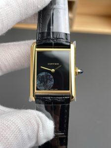 Cartier Tank WGTA0091 Black Dial Gold 33.7x25.5mm