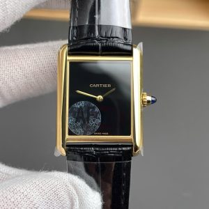 Cartier Tank WGTA0091 Black Dial Gold 33.7x25.5mm