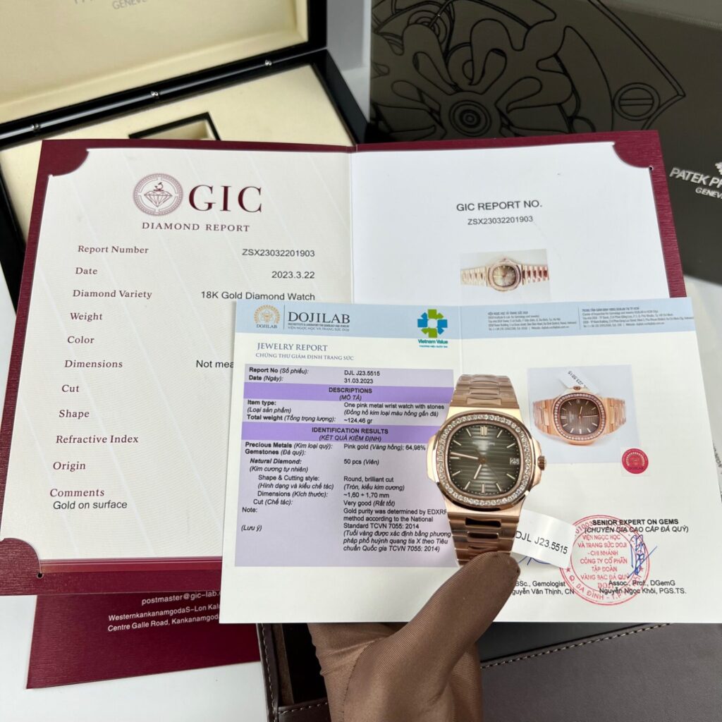 Dong Ho Patek Philippe Nautilus 5711 Replica 11 Boc Vang Do Kim Cuong Tu Nhien 40mm 3