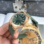 Dong Ho Vacheron Constantin Replica 11 Overseas 4500V Mau Xanh La Cay Day Cao Su 41mm 6