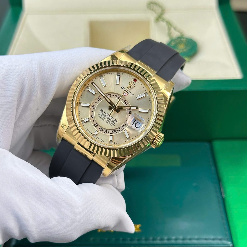 Rolex Che Tac Sky Dweller Champagne Nang 192 ZF 42mm 2