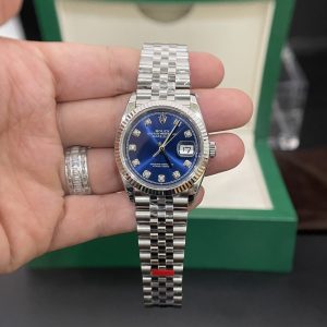 Rolex DateJust 126234 Moissanite Blue Dial 36mm 1