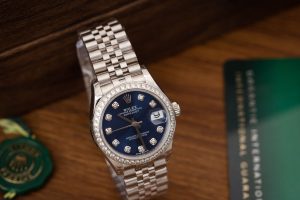Rolex DateJust 126234 Moissanite Blue Dial Moissanite Bezel 36mm 1