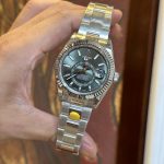 Rolex Sky Dweller 336934 Replica Mat Xanh La Cay Noob Factory 42mm 4