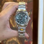 Rolex Sky Dweller 336934 Replica Mat Xanh La Cay Noob Factory 42mm 6