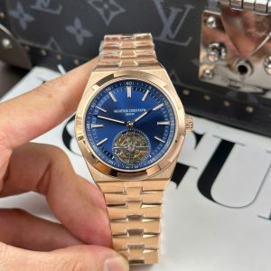 Vacheron Constantin Overseas 6000V Tourbillon Blue Dial Rose Gold 42.5mm