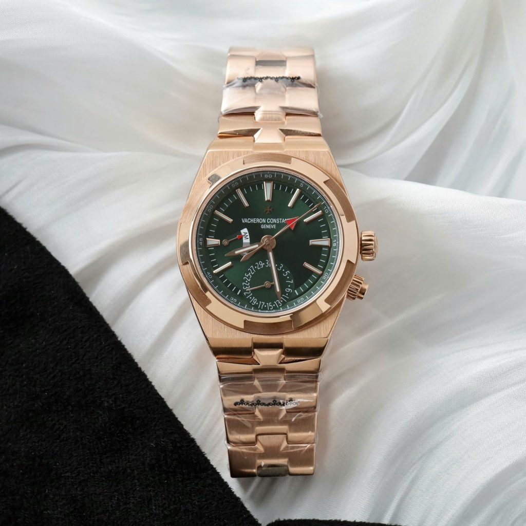 Vacheron Constantin Overseas Dual Time 7920V Green Dial Rose Gold 41mm